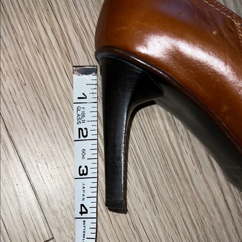 Henry Ferrera Size 37 Brown Leather Women's Heels - Picture 9 of 10